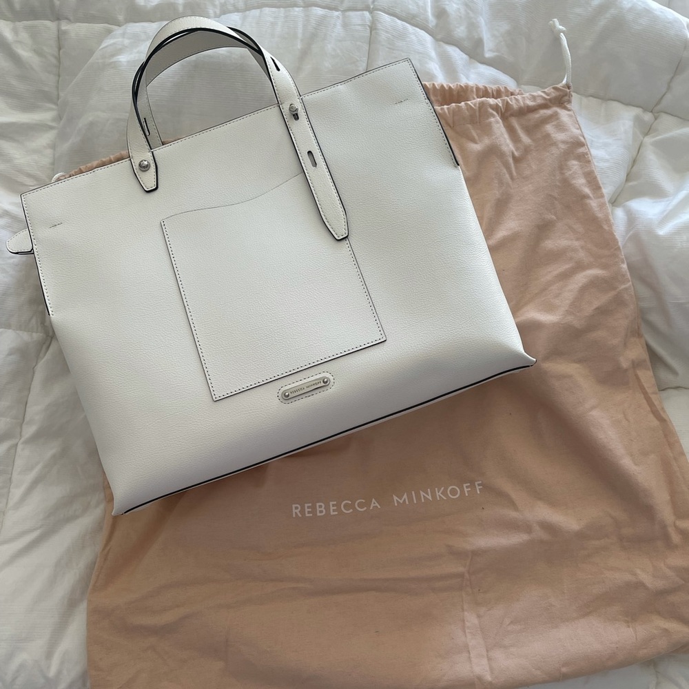 Rebecca minkoff white tote bag